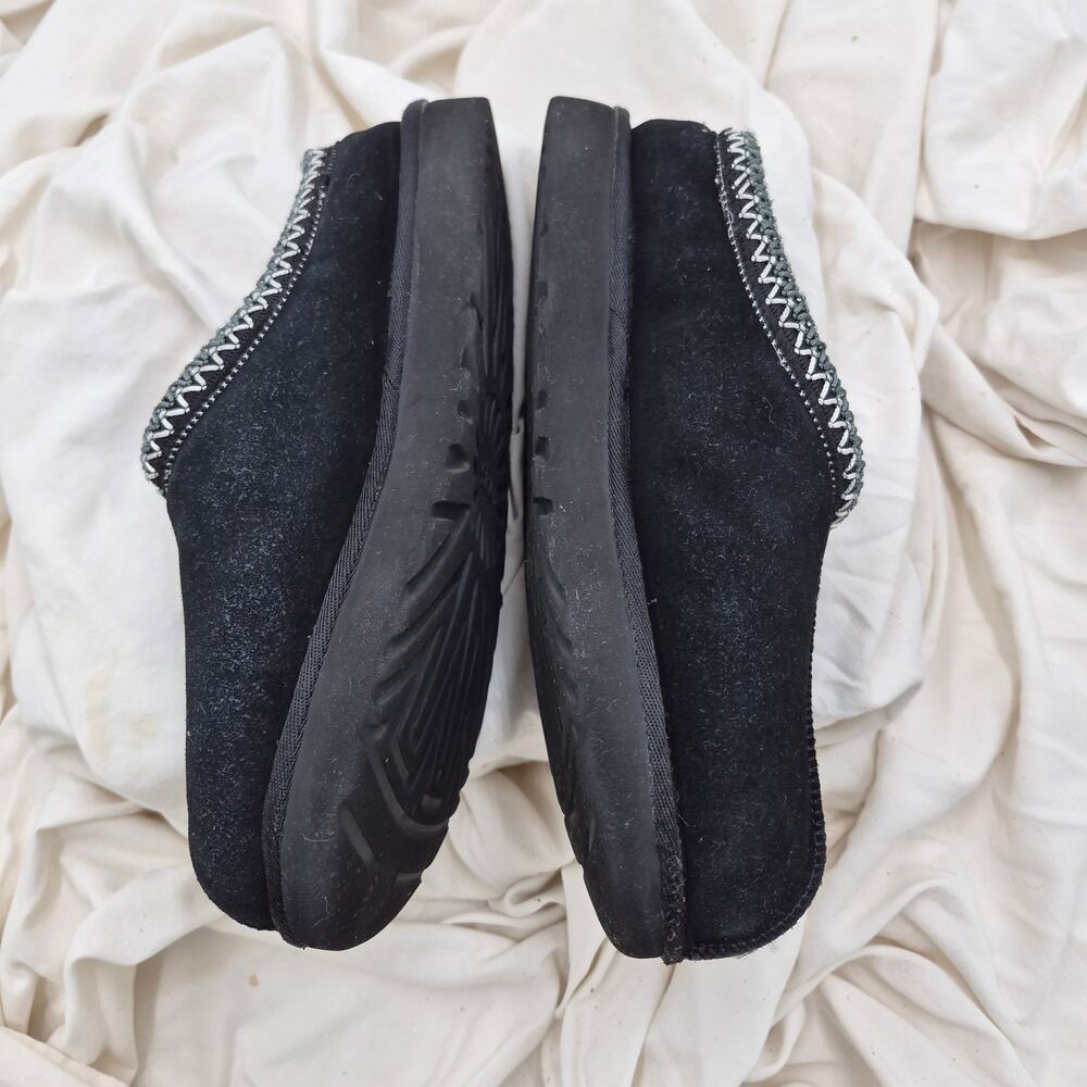 UGG Tasman Suede Leather Black slip-on clog women's size 9